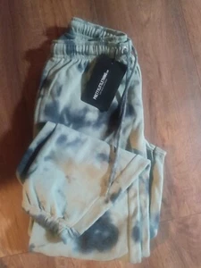 Pretty Little Thing Tie Dye Jogger Green Size 4 - Picture 1 of 10