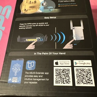 Repetidor WiFi de doble banda ASUS AC1200 y extensor de alcance (RP-AC55) - Cobertura hasta t Foto 1 de 4