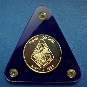 STS-62 COLUMBIA SPACE MISSION - Pure .999 Silver Art Round & COA - GALAXY MINT - Picture 1 of 16