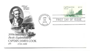 1733 Captain James Cook Hawaii ArtCraft Anchorage, AK, FDC - Imagen 1 de 1