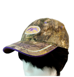 Duck Commander Ladies Fit Purple Logo Realtree Camo Adjustable Hook/Loop Hat Cap