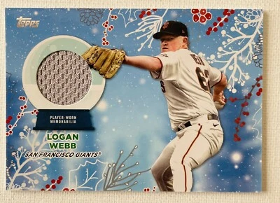 2023 Topps Holiday Logan Webb JERSEY worn RELIC #RC-LW San Francisco Giants - Image 1 of 2