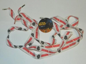 Star Wars Name and Darth Vader Mask Helmet 42" Long Shoelaces 2005 NEW UNUSED - Picture 1 of 1
