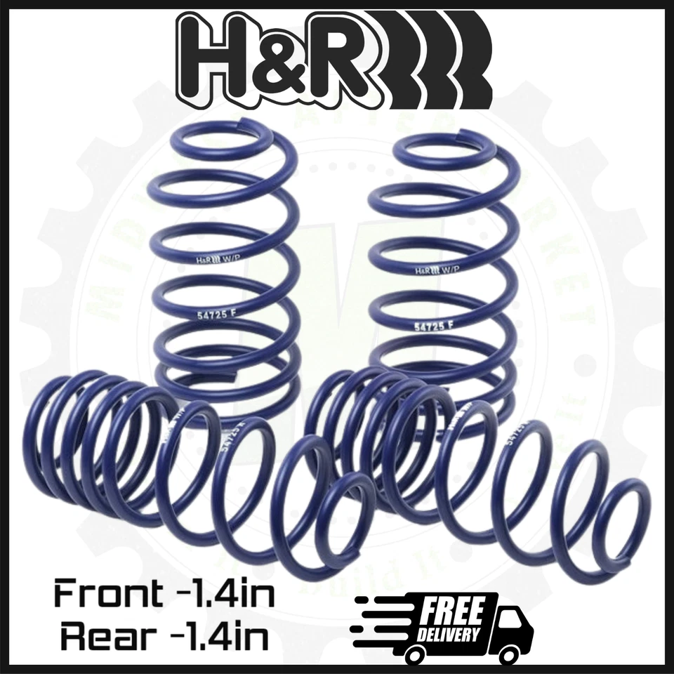 H&R Front and Rear Sport Lowering Springs | Fits 1981-1991 Mercedes Benz SE SEC  - Image 1 of 2