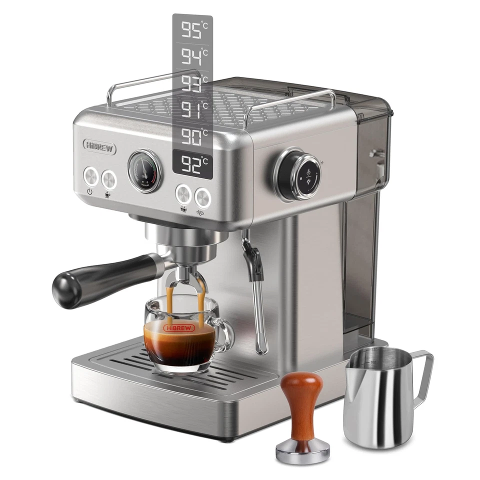 HiBREW H10A Espresso Kaffeemaschine Siebträgermaschine 20Bar Machine Espresso DE
