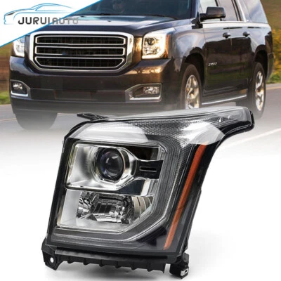 Driver Headlight For 2015-2020 GMC Yukon Halogen Headlamp LED DRL Projector Left Foto 1 de 4
