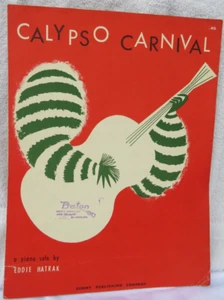 Vintage 1956 - Rare Calypso Carnival - Sheet Music-Piano Solo Eddie Hatrak - Picture 1 of 11