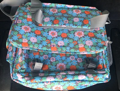 "Bolso mensajero para computadora portátil J World New York, naranja/azul/verde 16"" impecable nuevo sin etiquetas" Foto 1 de 4