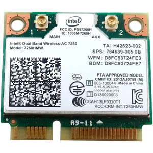 Tarjeta Intel 710661-001 Doble Banda inalámbrica AC 7260 Mini Pcie WLAN - Imagen 1 de 2