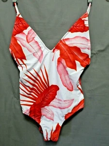 BIKINI ZAFUL Mujer 1 Pieza 82% Poliamida 18% Elastano Rojo/Blanco Talla Pequeña NUEVO - Imagen 1 de 6