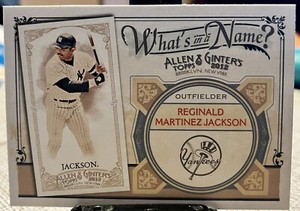 2012 Topps Allen Ginter  WIN94 Baseball What’s In Name Reginald Martinez Jackson
