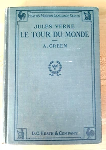 Jules Verne Le Tour De Monde: En Quatre Vinngts Jours (1926) D C Heath & Co - Picture 1 of 6