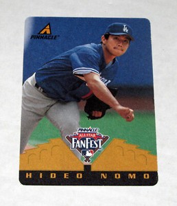 1997 Pinnacle FanFest Card Stock Promo Hideo Nomo  Dodgers  SCARCE!