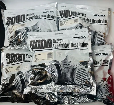 5 Mask Kits Moldex 8941 Moldex  8000 Series Half Mask Respirator Kit Size Small - Image 1 of 4
