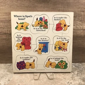 VINTAGE ERIC HILL SPOT THE DOG JIGSAW PUZZLE "WHERE IS SPOT'S BONE" CIRCA 1985 - Picture 1 of 12