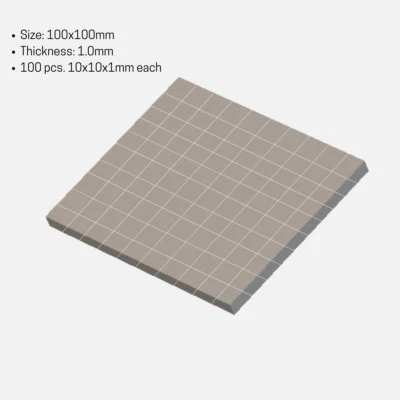 AMAWI TECHNOLOGIES 100 Pcs (10x10x1mm) Frostbite Extr Wärmeleitpad/Thermal pad 8W/mK Amawi Tech