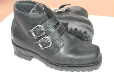 BOTAS PRETAS NY LUG CO LUGZ TAMANHO 7 1/2 MOTOCICLETA LOGGER - Imagem 1 de 4