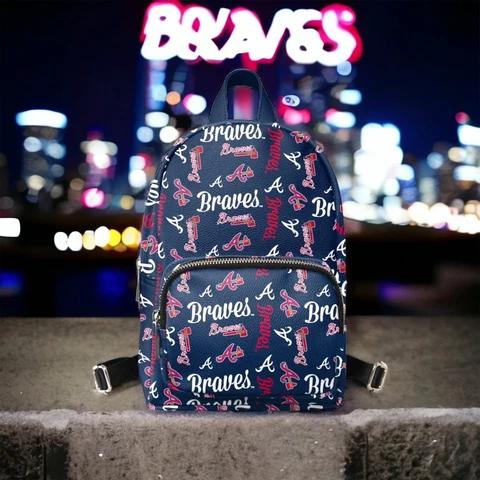 FOCO MLB Atlanta Braves, ￼Printed Collection Mini Backpack Cover