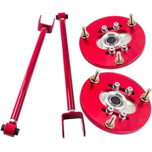Adjustable Rear Camber Control Arms + Front Camber Plate Pairs For BMW E36 92-98 - Picture 1 of 12