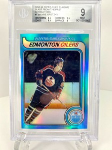 1998-99 OPC Chrome Blast From The Past REFRACTOR Wayne Gretzky Rookie #18 BGS 9