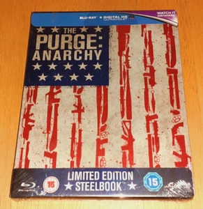 THE PURGE ANARCHY Steelbook Blu-ray UK LIMITED ZAVVI 2014 NEW & SEALED - Picture 1 of 2