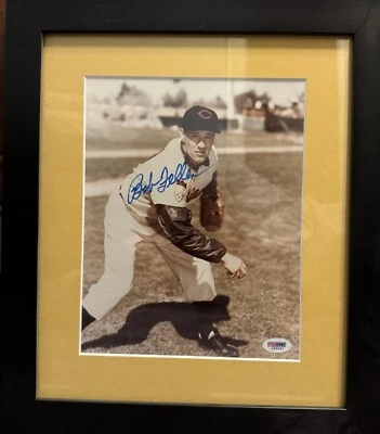 Bob Feller Signed Cleveland Indians Baseball Pitcher 8x10 Photo Framed - Image 1 of 2