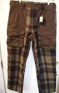 Pantalones de caza Filson 100 % lana Mackinaw nuevos con etiquetas 38 x 34 verde nutria negro a cuadros $445 - Imagen 1 de 11