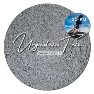 KRISTALLQUARZSAND Diabas Urgesteinsmehl fein 25 kg Gesteinsmehl Natur Steinmehl Bodenhilfsstoff