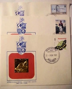MONTSERRAT GOLD FOIL 1979 , 1981 , 1986 - Picture 1 of 1