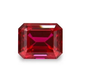 Octagon Fine Cut Lab Created Synthetic Ruby Loose Gemstone For Assorted Jewelry - Picture 1 of 8