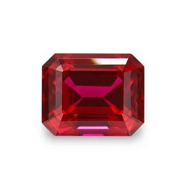 Octagon Fine Cut Lab Created Synthetic Ruby Loose Gemstone For Assorted Jewelry - Image 1 of 4