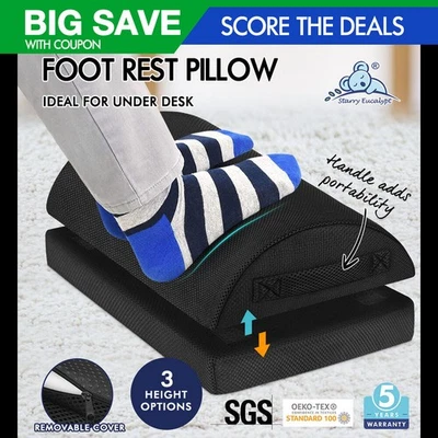 STARRY EUCALYPT Foot Rest Stool Foot Pad Foam Cushion Adjustable Pillow Desk - image 1 of 4