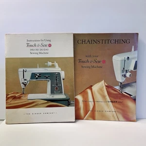 Singer Deluxe Zigzag Sewing Machine Instructions Booklets & Chainstitching 1964 - Picture 1 of 6