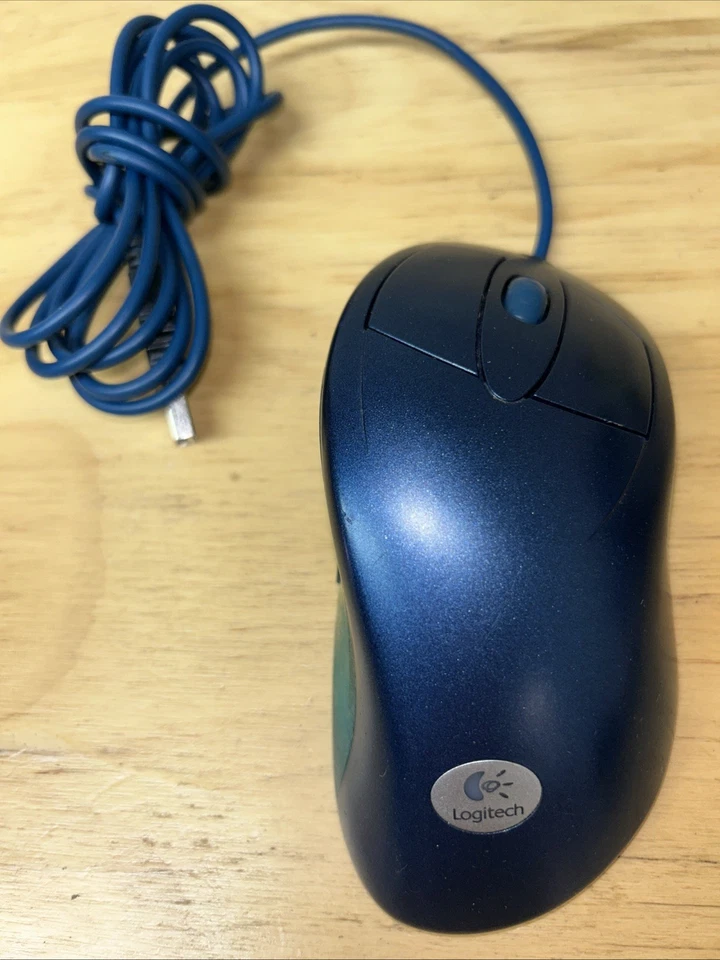 Logitech Mouseman wheel wired USB M-BD53 830417-0000 Blue Tested - Image 1 of 4