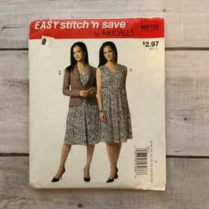 McCalls 9126 Sewing Pattern Sleeveless Dress & Jacket Misses Sizes 6-22 UNCUT - Picture 1 of 5