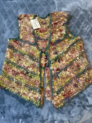 NWT Women's HANDMADE from Angora Goats Mohair Handspun Yarn Sweater Vest Sz L/XL - Image 1 of 4