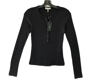 Top informal Rag & Bone para mujer Bla acanalado manga larga XS elástico nuevo con etiquetas - Imagen 1 de 4