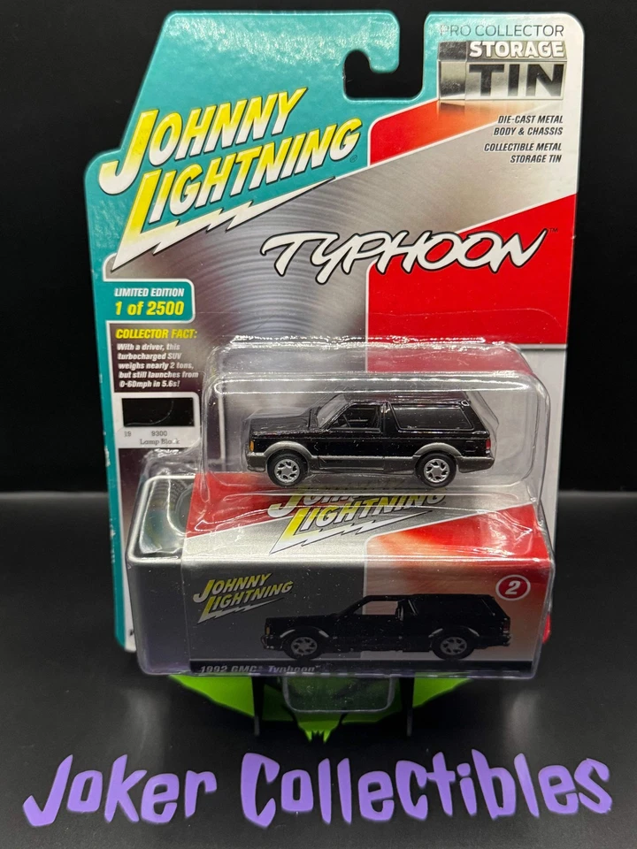 Johnny Lightning Pro Collector Storage Tin 1992 GMC Typhoon Lamp Black #2 - Image 1 of 1