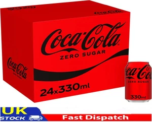 Coca Cola Zero Sugar 24 x 330ml Cans 330 ml (Pack of 24) - Picture 1 of 5