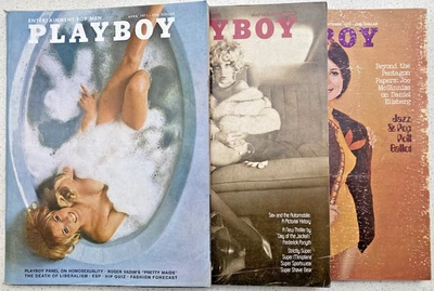 Playboy Magazine Job Lot x 3 - April'71, May'73, Oct'72 All Missing Centrefolds - Image 1 of 4