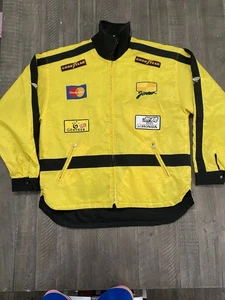 Ralf Schumacher Vintage Formula 1 Racing Yellow Jacket Jordan Patches XL RARE!!! - Picture 1 of 24