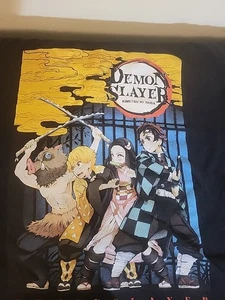 Demon Slayer T-shirt Anime Japanese Shirt Manga Anime Shirt Size L Black - Picture 1 of 2