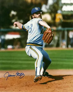 Foto 8x10 firmada por Jamie Easterly de los Milwaukee Brewers automática 82 BREW - Imagen 1 de 1
