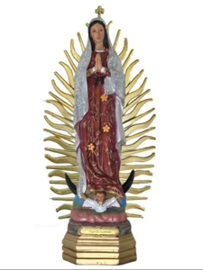 Virgen de Guadalupe 12 pulgadas resina estatua brillo 25455 - Imagen 1 de 4
