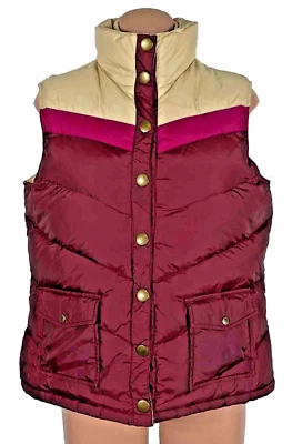 Colete acolchoado feminino Y2K Old Navy L frente sem mangas veludo Chevron para baixo - Imagem 1 de 4