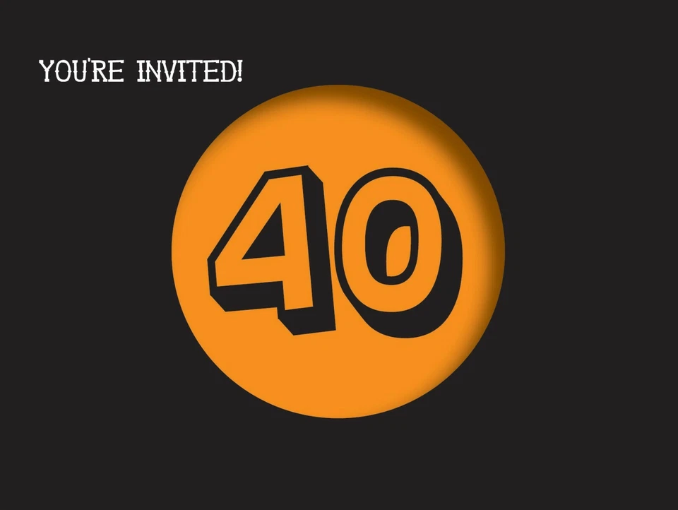 40th Birthday Party Invitations Invites Party Favor Party Decoration Supply 8ct - Image 1 of 1