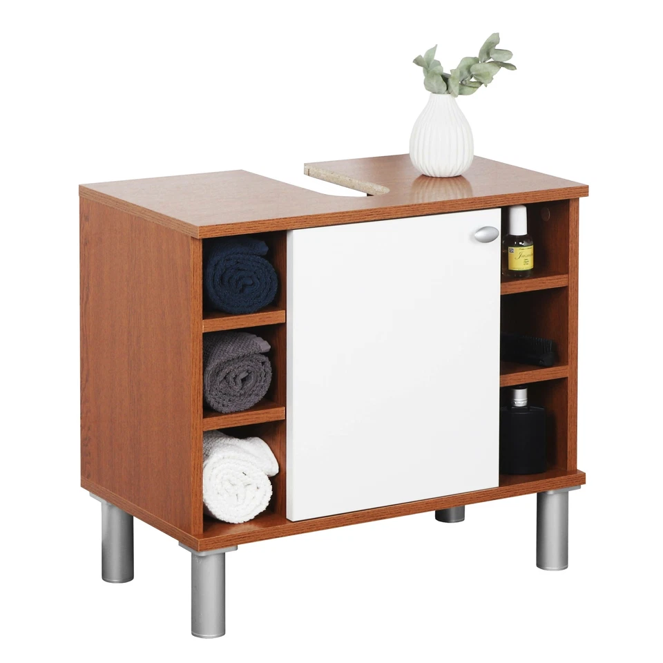 RICOO Waschbecken-Unterschrank Badmöbel Badschrank schmal Badezimmermöbel WM100 - Bild 1 von 1