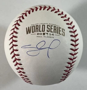 PABLO SANDOVAL FIRMADO AUTOGRAFIADO 2014 SERIE MUNDIAL GIGANTES DE BÉISBOL BAJO CERTIFICADO DE AUTENTICIDAD - Imagen 1 de 2