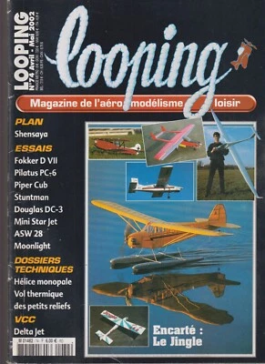 LOOPING N°74 PLAN : SHENSAYA / FOKKER D VII / PIPER CUB / DOUGLAS DC-3 / ASW 28 - Image 1 of 2