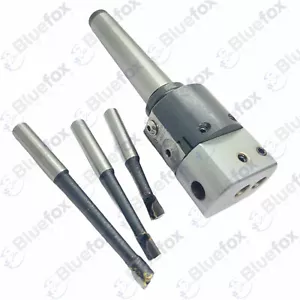 Juego de cabezales de perforación / cabezales de torneado 38 mm MK2/M10 con barras de perforación - Imagen 1 de 3